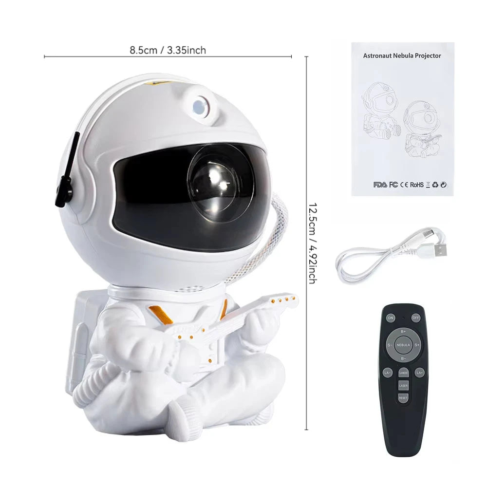 Proyector Galaxia Astronauta – Lámpara Estelar con Nebulosa, Control Remoto y Giro 360°
